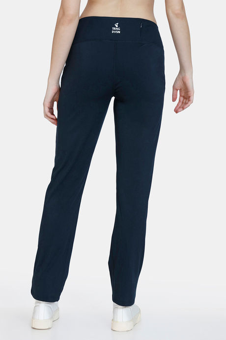 Zelocity Relaxed Mid Rise Quick Dry Straight Fit Pants  - Anthra Melange — image 3