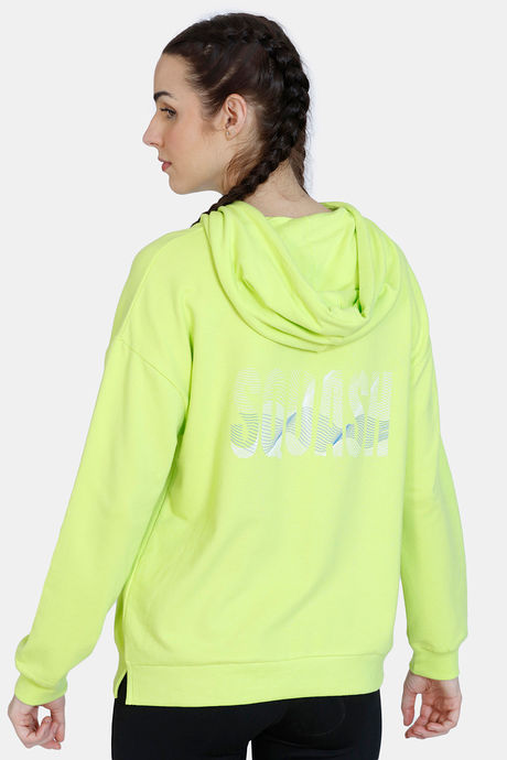 Zelocity Relaxed Fit Hoodie Sweatshirt - Lime Punch — image 3