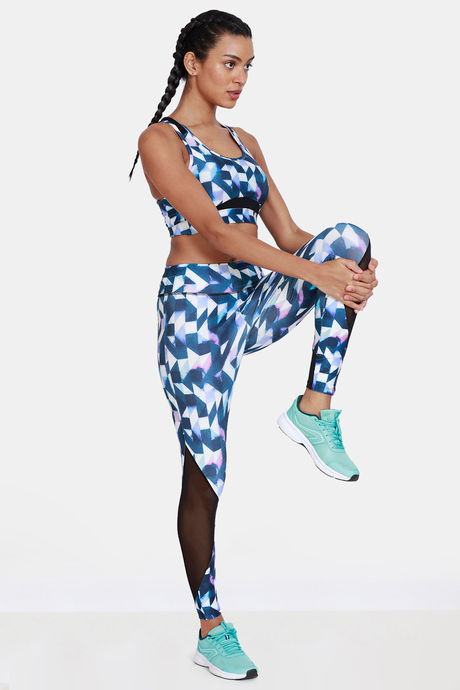 Zelocity Mid Rise Quick Dry Leggings - Snow White — image 4