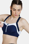 Zelocity High Impact Quick Dry Sports Bra - Maritime Blue — thumbnail 3
