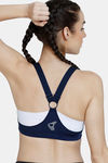 Zelocity High Impact Quick Dry Sports Bra - Maritime Blue — thumbnail 4