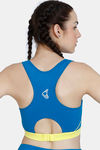 Zelocity Sports Bra With Removable Padding - Mykonos Blue — thumbnail 3