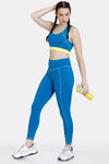 Zelocity Sports Bra With Removable Padding - Mykonos Blue — thumbnail 4