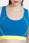 Zelocity Sports Bra With Removable Padding - Mykonos Blue — thumbnail 5