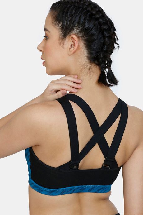 Zelocity Quick Dry Sports Bra - Mykonos Blue — image 3