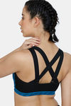 Zelocity Quick Dry Sports Bra - Mykonos Blue — thumbnail 3