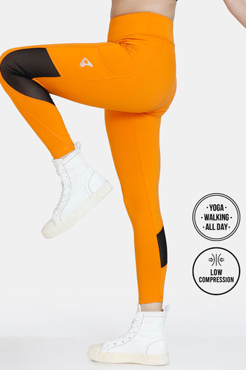 Zelocity All Day Yoga Leggings - Orange Pepper