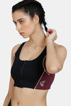 Zelocity Sports Bra With Removable Padding - Jet Black — thumbnail 2