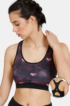 Zelocity Medium Impact Quick Dry Sports Bra - Rouge Red — thumbnail 1