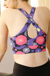 Zelocity Sports Bra With Removable Padding  - Black N Print — thumbnail 5