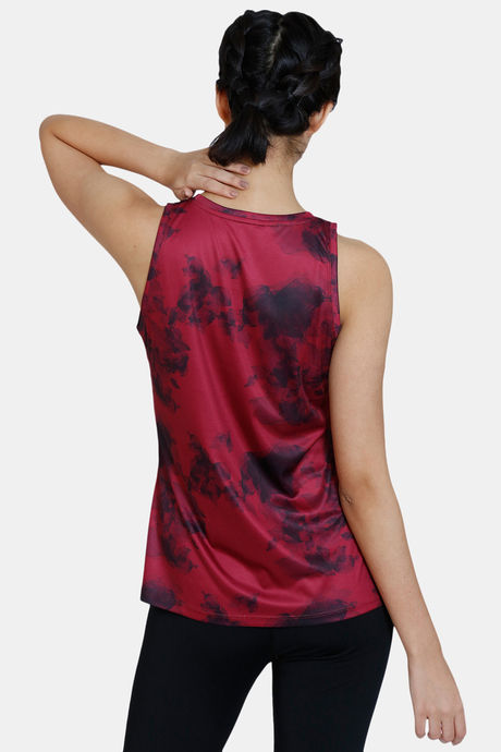 Zelocity Relaxed Quick Dry Tank Top - Beet Red — image 3