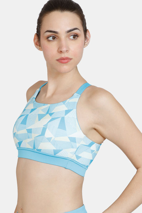 Zelocity Quick Dry Slip On Sports Bra - Aquarius — image 2