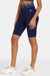 Zelocity High Impact Mid Rise Quick Dry Shorts - Evening Blue — thumbnail 2