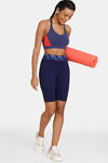 Zelocity High Impact Mid Rise Quick Dry Shorts - Evening Blue — thumbnail 4