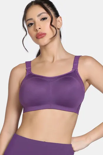 Zelocity High Impact Quick Dry Sports Bra - Sunset Purple