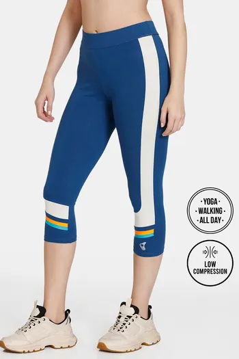 Zelocity All Day 3/4Th Yoga Leggings - Set Sail