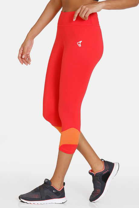 Zelocity Quick Dry 3/4Th Gym Leggings - Hibiscus — image 3