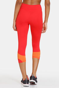 Zelocity Quick Dry 3/4Th Gym Leggings - Hibiscus — thumbnail 4