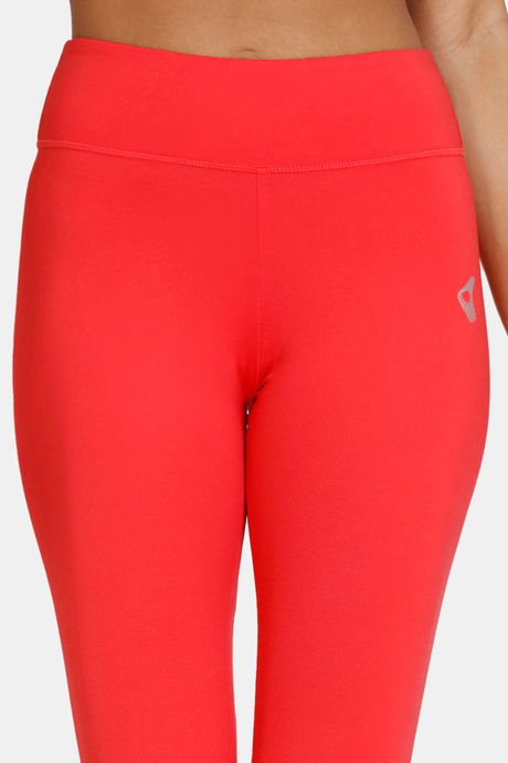 Zelocity Quick Dry 3/4Th Gym Leggings - Hibiscus — image 6