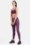 Zelocity Quick Dry Gym Leggings - Damson — thumbnail 4