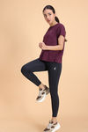 Zelocity Relaxed Quick Dry Top - Fig — thumbnail 4