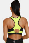 Zelocity Quick Dry Racerback Sports Bra - Lime Punch — thumbnail 2