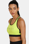 Zelocity Quick Dry Racerback Sports Bra - Lime Punch — thumbnail 3
