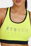 Zelocity Quick Dry Racerback Sports Bra - Lime Punch — thumbnail 5