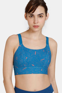 Zelocity High Impact Quick Dry Sports Bra - Faience — thumbnail 3