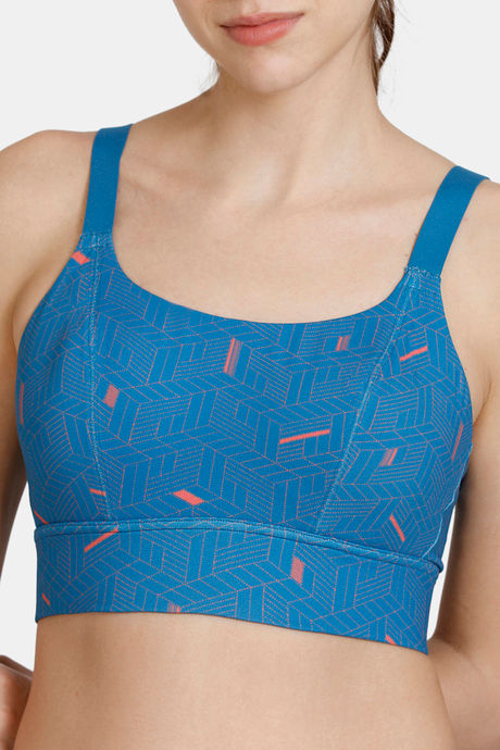 Zelocity High Impact Quick Dry Sports Bra - Faience — image 7