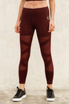 Zelocity Mid Rise Legging - Maroon — thumbnail 2