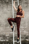 Zelocity Mid Rise Legging - Maroon — thumbnail 5