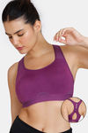 Zelocity High Impact Quick Dry Sports Bra - Purple Passion — thumbnail 1