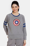 Zelocity Marvel Relaxed Top - Grey Melange — thumbnail 1