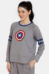 Zelocity Marvel Relaxed Top - Grey Melange — thumbnail 2