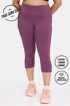 Zelocity True Curv Quick Dry 3/4Th Gym Leggings - Amaranth — thumbnail 1