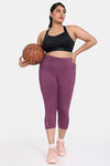 Zelocity True Curv Quick Dry 3/4Th Gym Leggings - Amaranth — thumbnail 4