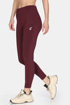Zelocity Quick Dry Training Leggings - Burgundy — thumbnail 3