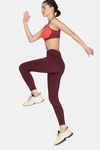 Zelocity Quick Dry Training Leggings - Burgundy — thumbnail 5