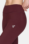 Zelocity Quick Dry Training Leggings - Burgundy — thumbnail 6