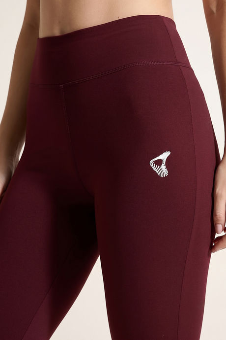 Zelocity Quick Dry 3/4Th Training Leggings- Burgundy — image 6