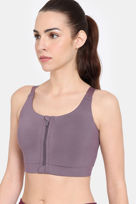 Zelocity High Impact Quick Dry Sports Bra - Flint — image 3