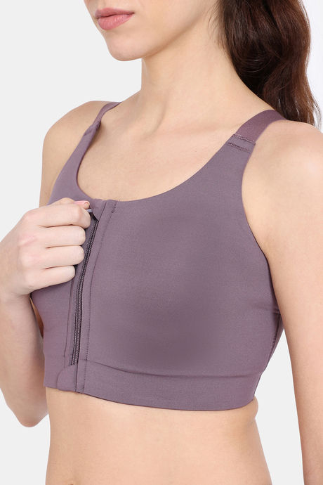 Zelocity High Impact Quick Dry Sports Bra - Flint — image 5