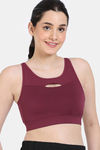 Zelocity Quick Dry Sports Bra With Removable Padding - Rhododendron — thumbnail 3