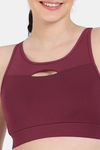 Zelocity Quick Dry Sports Bra With Removable Padding - Rhododendron — thumbnail 5