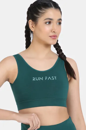 Zelocity Slip On Sports Bra With Removable Padding - Dark Sea
