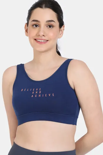 Zelocity Slip On Sports Bra With Removable Padding - Twilight Blue
