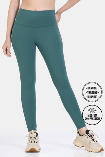 Zelocity Quick Dry Training Leggings - Posy Green