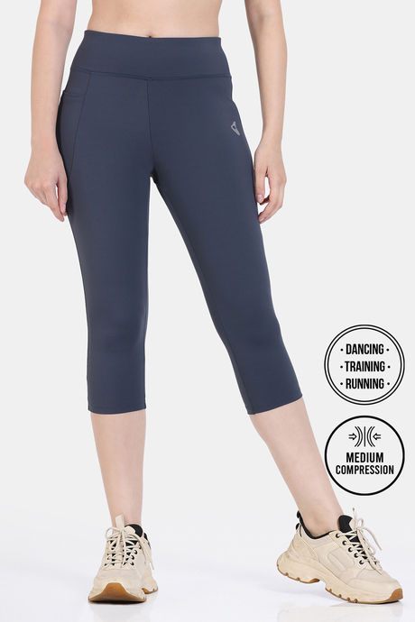 Zelocity Quick Dry 3/4Th Training Leggings- Blueberry — image 3