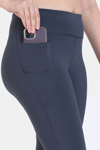Zelocity Quick Dry 3/4Th Training Leggings- Blueberry — thumbnail 7